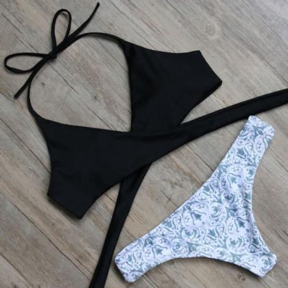 Sexy Printed Two-piece Bikini Swimsuit