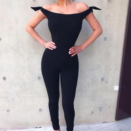 2018 Sexy Black High Waist Jumpsuit