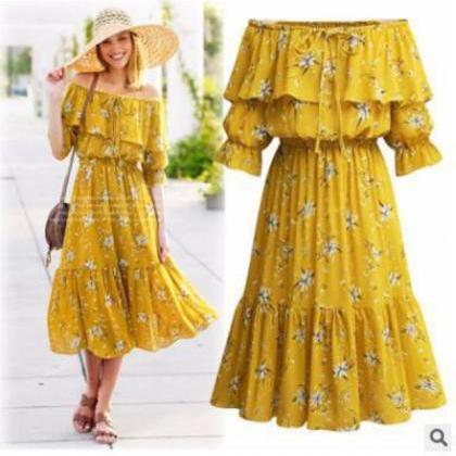 Spring And Summer 2018 Large Size Dress Chiffon..