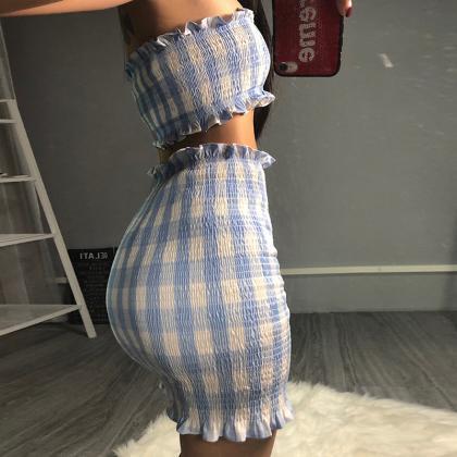 2018 Women Slim Two-piece Dress Set
