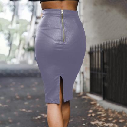 Sexy Solid Color Package Hip Skirts