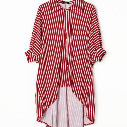 Casual Striped Women's Printed Shirt