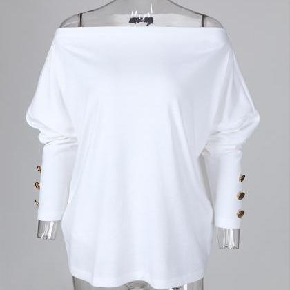 Casual One Shoulder Blouse Top