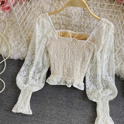 Tops Long Sleeve Lace Tops