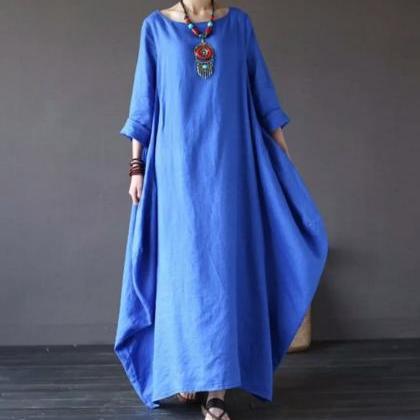 Women Maxi Sleeve Loose Casual Plus Size Party..