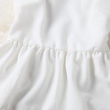 Embroidered White Princess Dress Gf11607yt