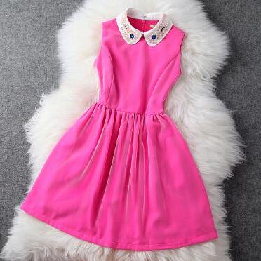 Fashion Beaded Sleeveless Dress Vg11901yt
