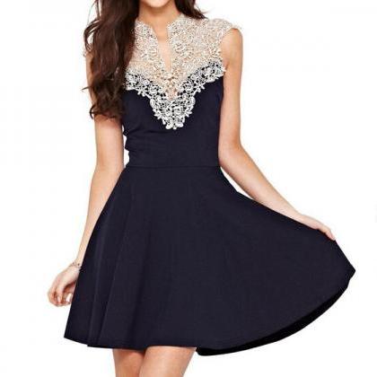 Elegant Lace Halter Dress We12715op