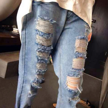 Trend Street Style Tattered Trousers We22701op