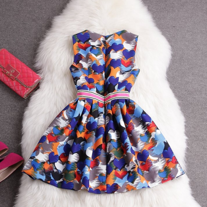 Fashion Heart-shaped Sleeveless Dress Vc33015mn