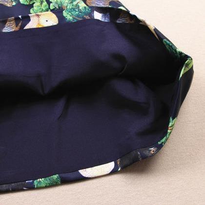 Fashion Printing Stitching Sleeveless Vest Dress..