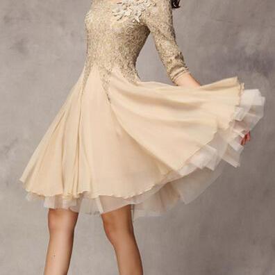 Elegant A Line Lace And Chiffon Dress Vc41002mn