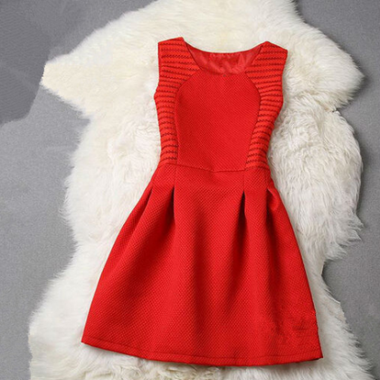 Fashion Round Neck Sleeveless Dress Vg5720mn