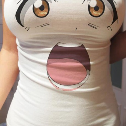 Sexy Round Neck Short Sleeve T-shirt Vg61401mn
