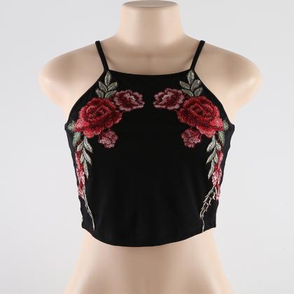Sexy Sling Embroidered Vest 33102