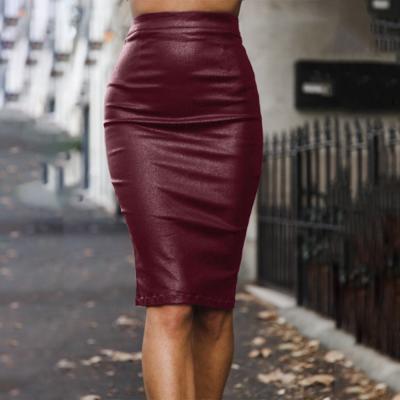 SEXY SOLID COLOR PACKAGE HIP SKIRTS