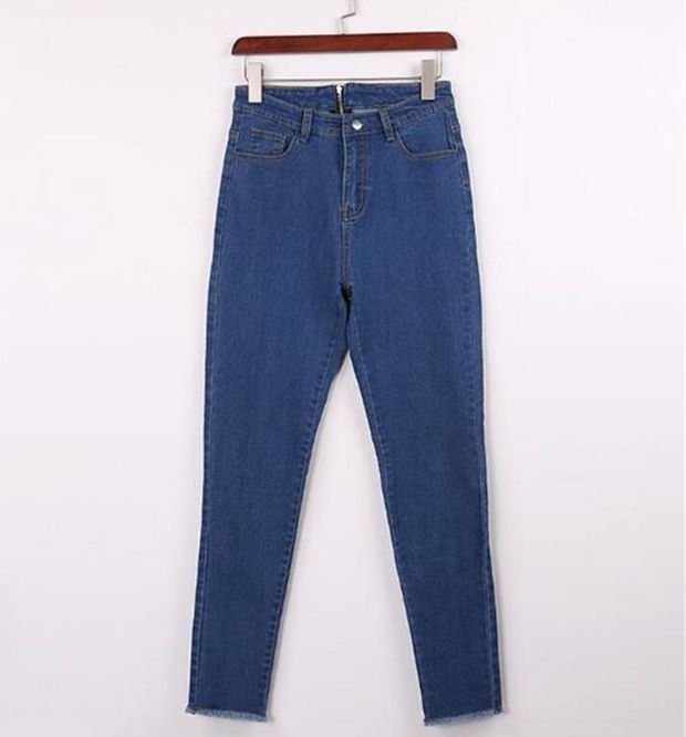 Fashion Trending Hip Zipper High Waist Denim Jeans