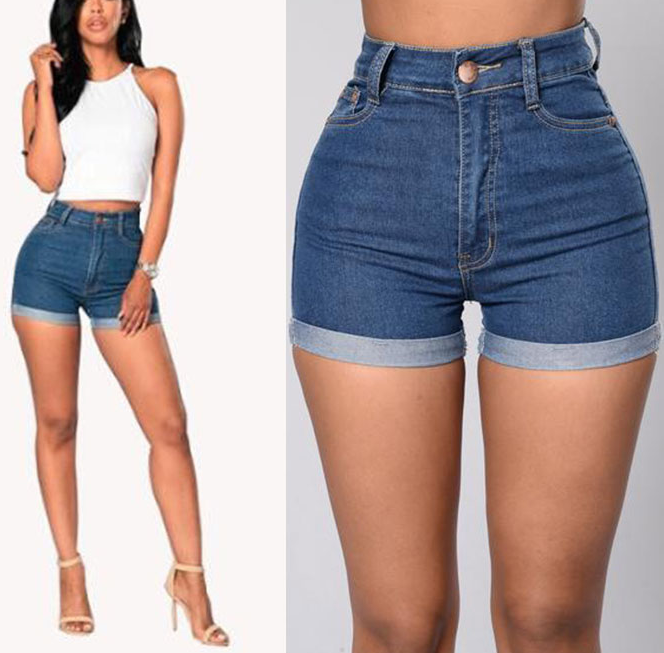 womens cheeky denim shorts