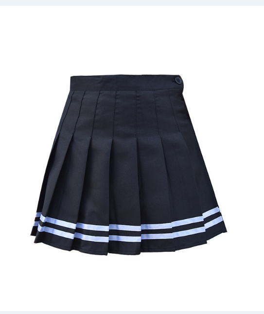 Solid Color Women's Zipper High Waist Skirt