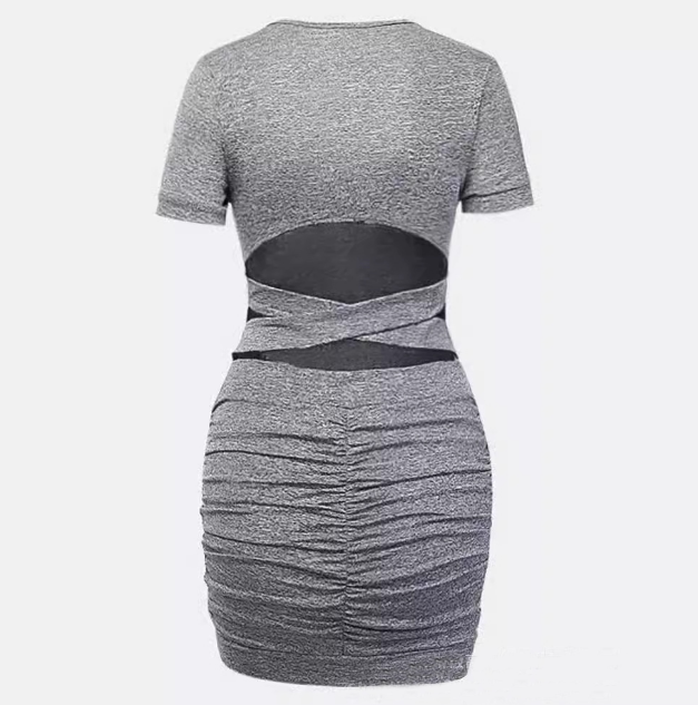 princess polly baby blue dress Side Split Backless Long Dress