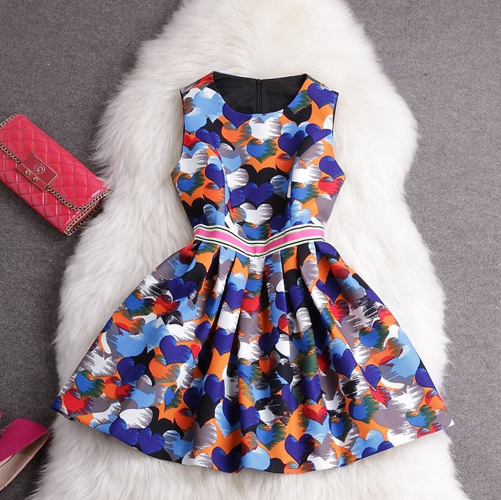 Fashion Heart-shaped Sleeveless Dress Vc33015mn