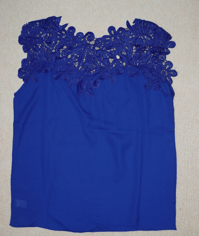 Fashion Lace Embroidered Vest Blouse Vg42008mn on Luulla