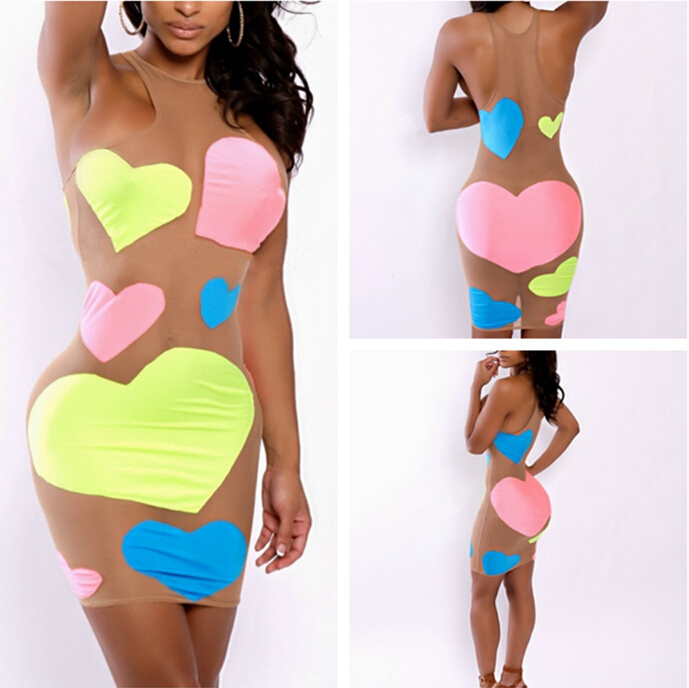 Sexy Heart-shaped Round Neck Dress Vg51002mn
