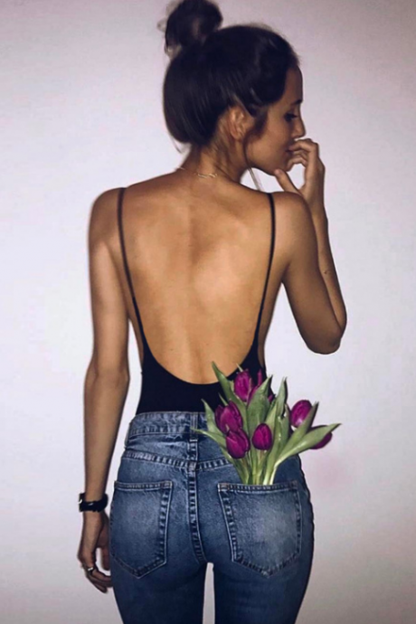 Women Sexy Sling Backless One Piece