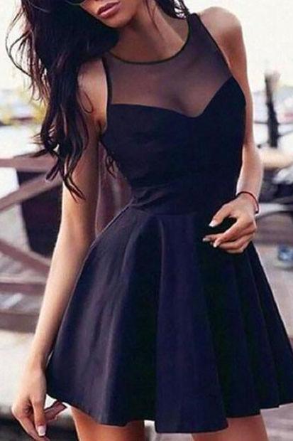 Lace Stitching Sleeveless Dress