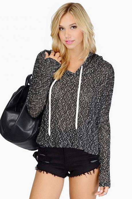 Fashion Sexy Long-sleeved Hooded Sweater