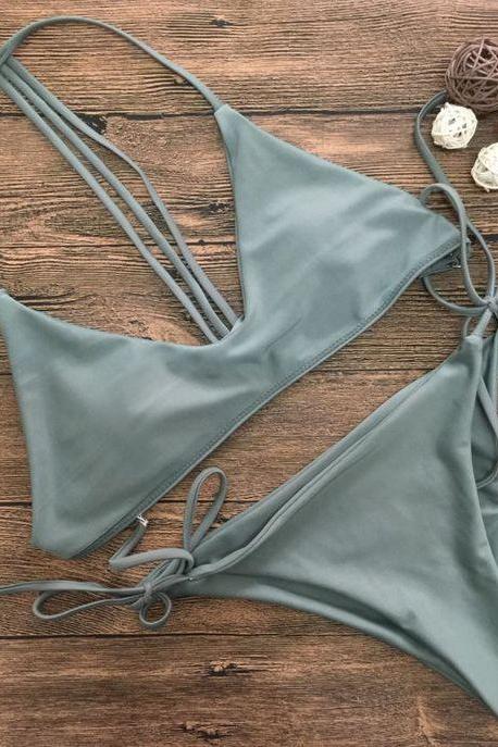 Olive Green Bikini Bathing Suits