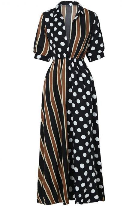 Striped Sexy Women&amp;#039;s Polka Dot Dress