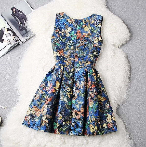 Women Embroidered Jacquard Sleeveless Dress VC30509MN on Luulla